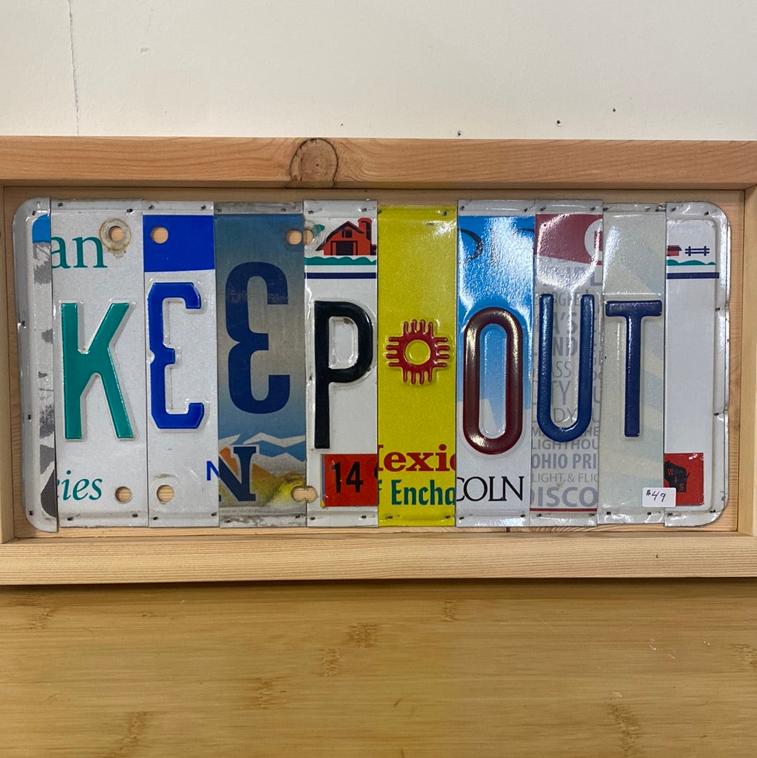License Plate- Keep Out