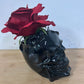 Black Rose Skull (red rose)