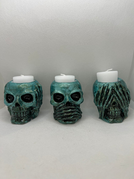 Concrete Skull Trio- Green