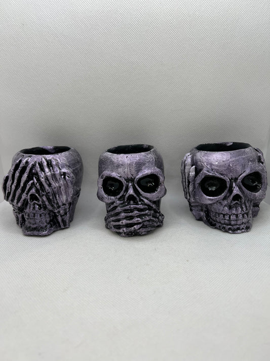 Concrete Skull Set- Purple