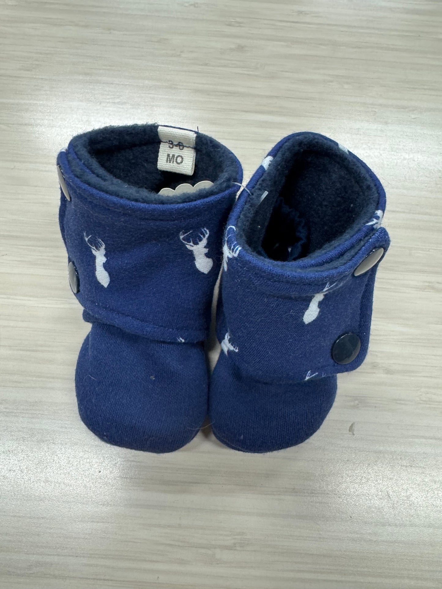 Booties 3-6 month Navy Bucks