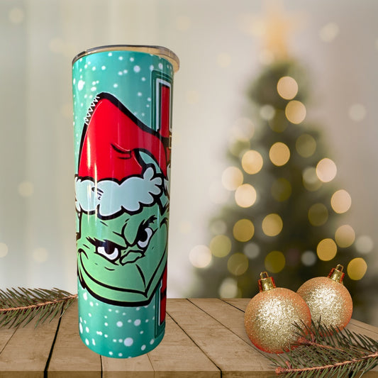 20 oz Tumbler Grinch Ho Ho Ho