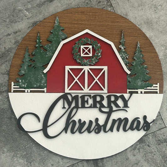 2154 - Merry Christmas Barn