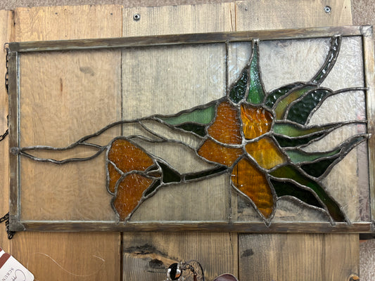 Stained Glass - Large Framed Flower