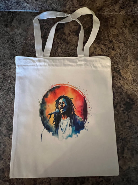 Coloured Bob Marley Tote Bag