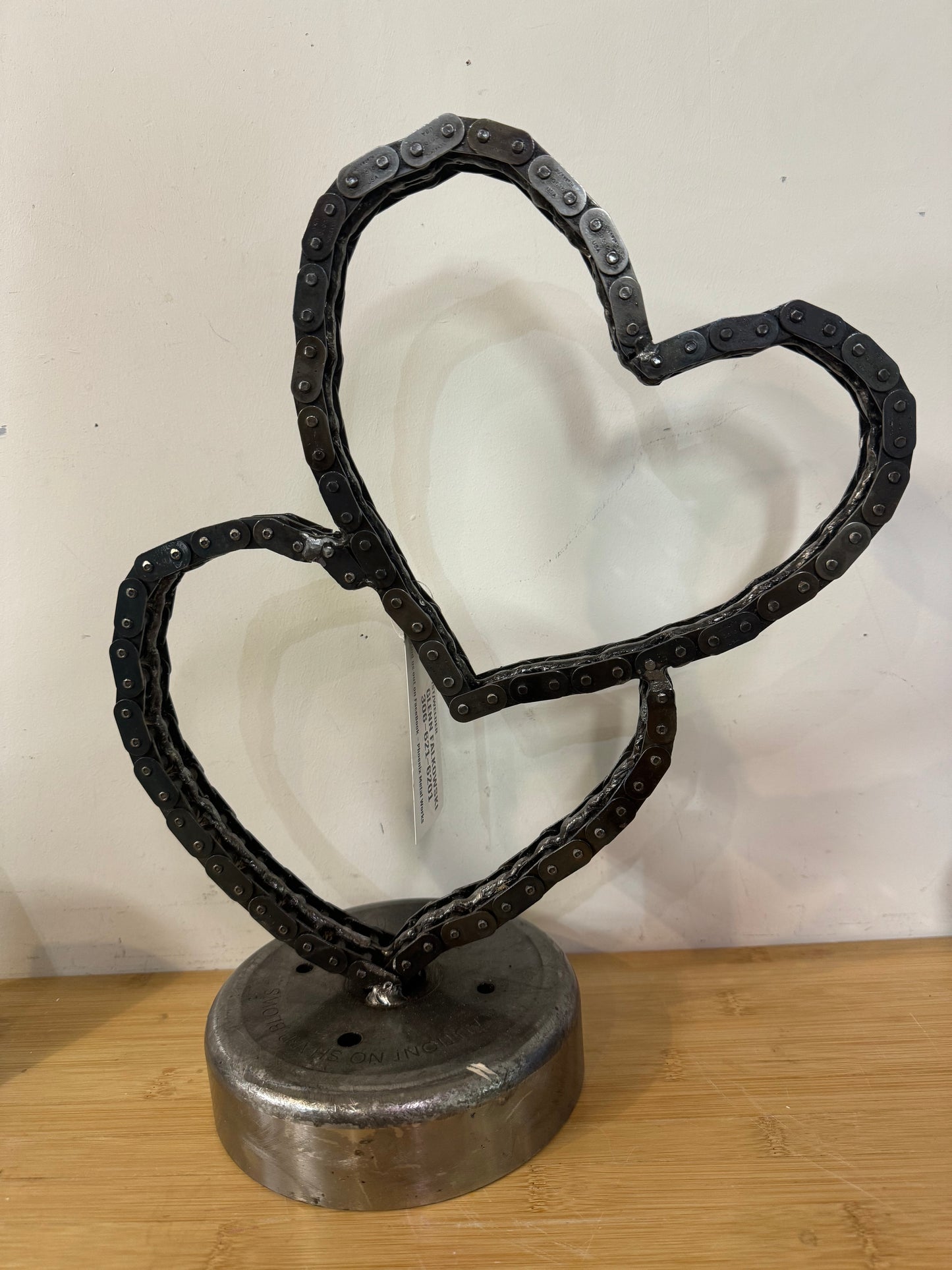 Metal Art Double Heart Standing