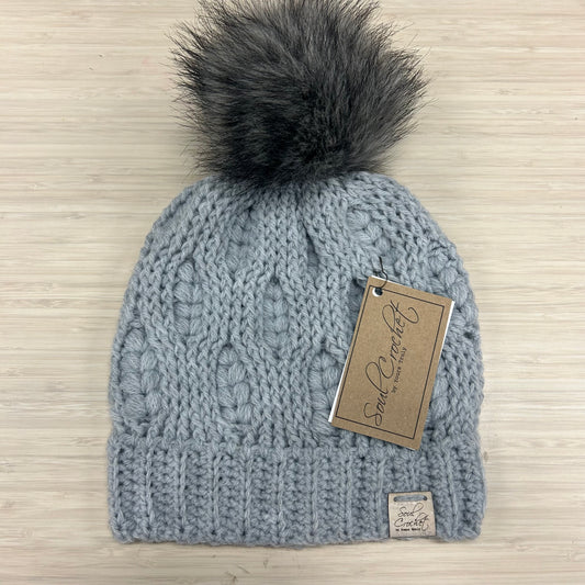 Wheat Sheaf Beanie-Light Grey