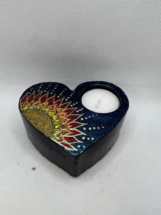 Concrete Heart Shaped Tea light Holder