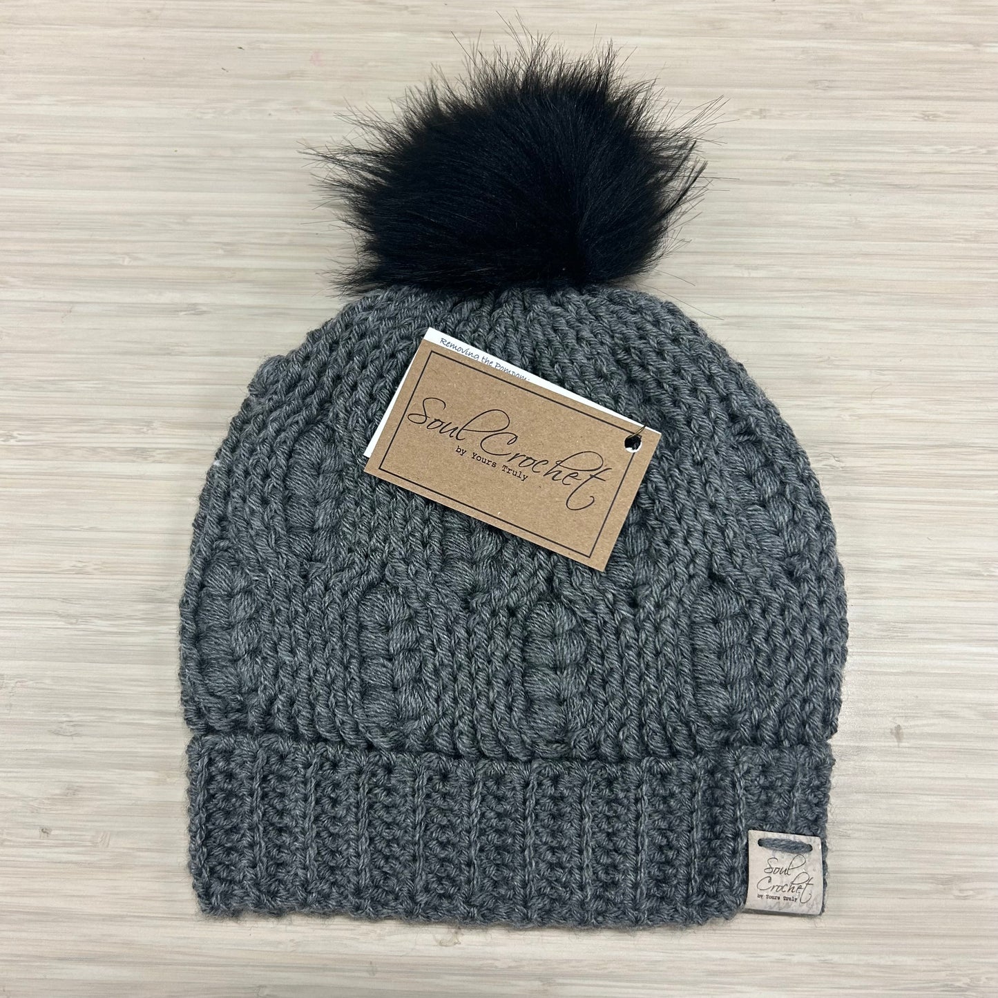 Wheat Sheaf Beanie-Dark Grey