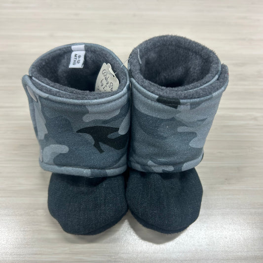 Booties - 9-12mo - Grey Camo