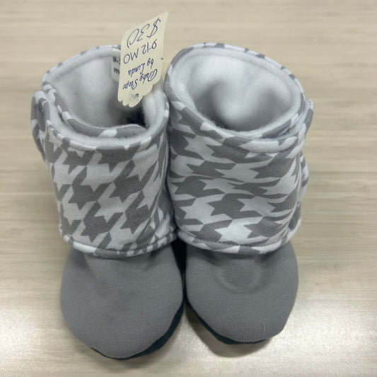 Booties - 9-12mo - Grey Houndstooth