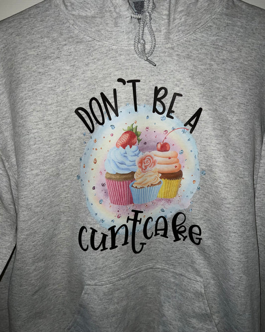 Don’t Be A Cunt Cake Hoodie- Light Grey