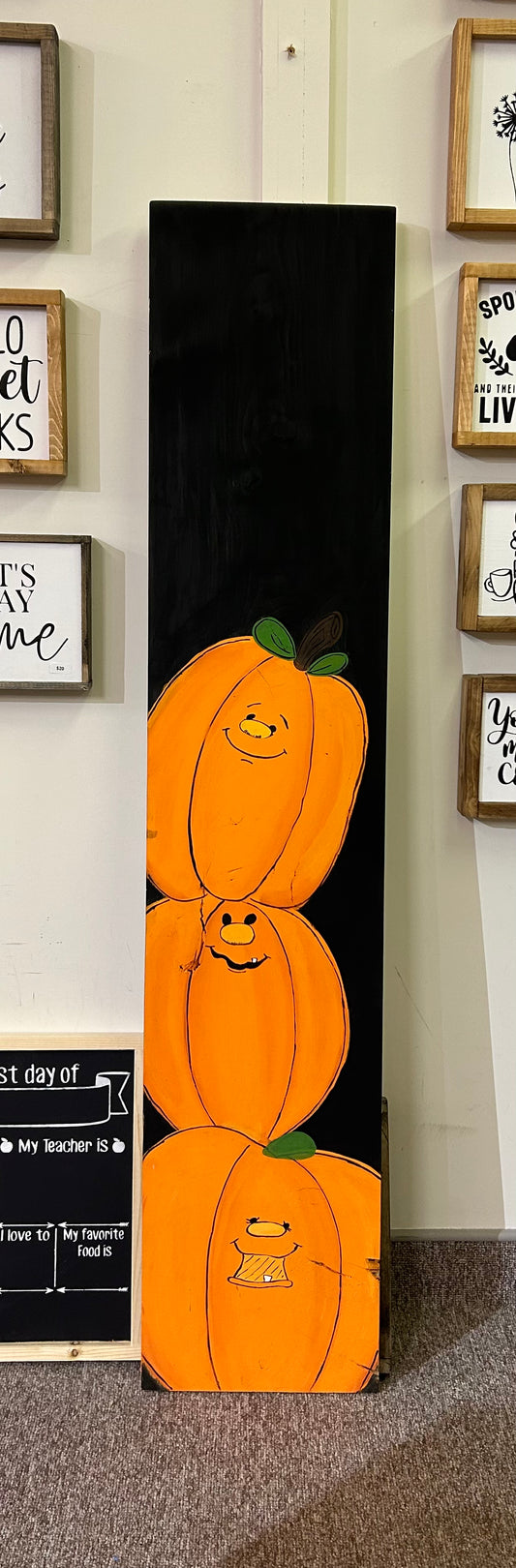 WOOD SIGN - Whimsical Pumpkin Porch Leaner