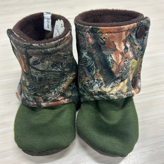 Booties - 12-18mo - Green Camo