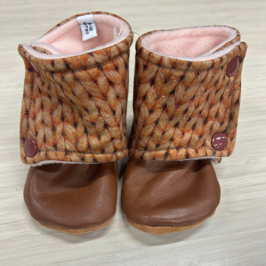 Booties - 9-12mo - Brown Knit