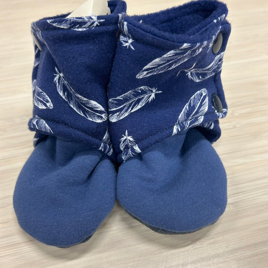 Booties - 9-12mo - Navy Feather