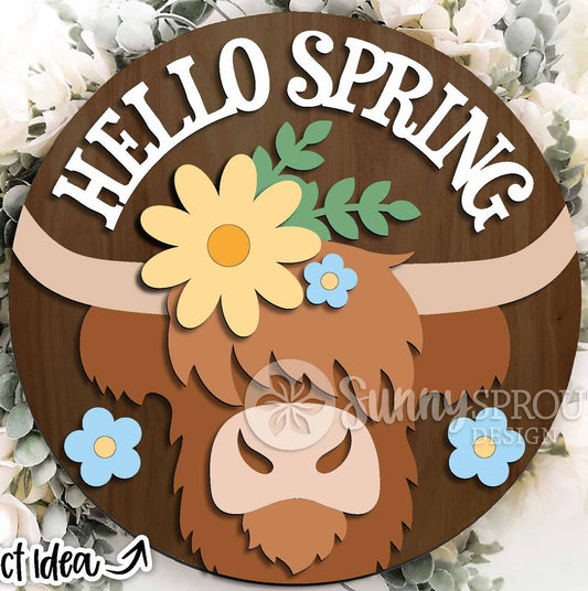 2031 - Spring Highland Cow