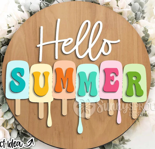 3D PROJECT - Hello Summer Popsicle