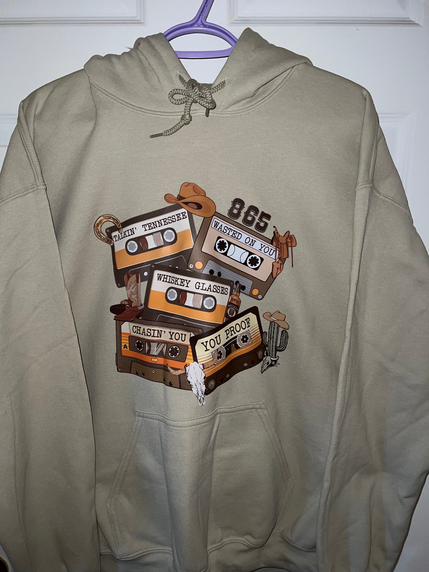 Wallen- Cassette Tapes- 865, You Proof….Hoodie- Sand