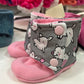 Booties - 6-9mo - Pink Pigs