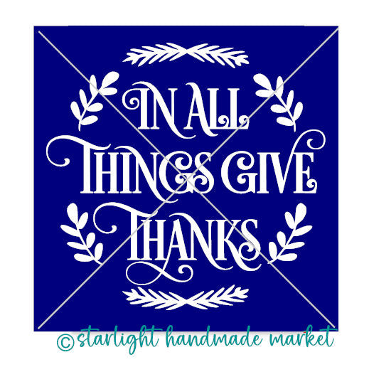 WOOD SIGN - Give Thanks 11x12