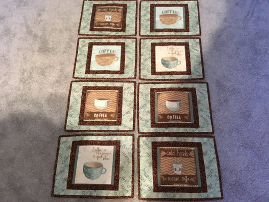 Green and Brown COFFEE placemats - 1