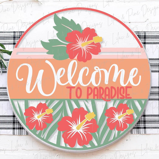 3D PROJECT - Welcome To Paradise Sign