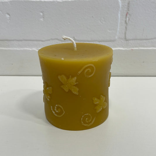 Decorative Pillar Beeswax Candle