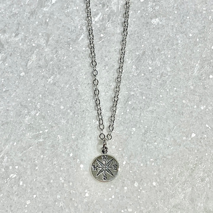 NS174-SS Compass Necklace - 1