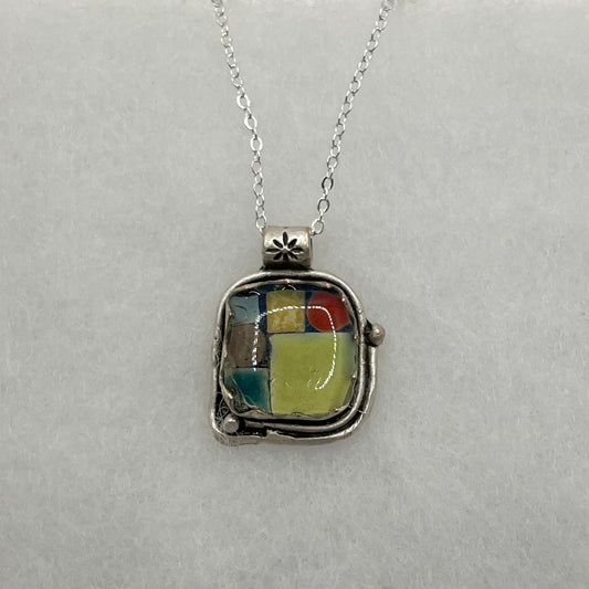 Silver Mosaic Necklace