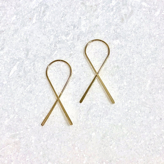 EM053-GF GF Ribbon Earrings - 1