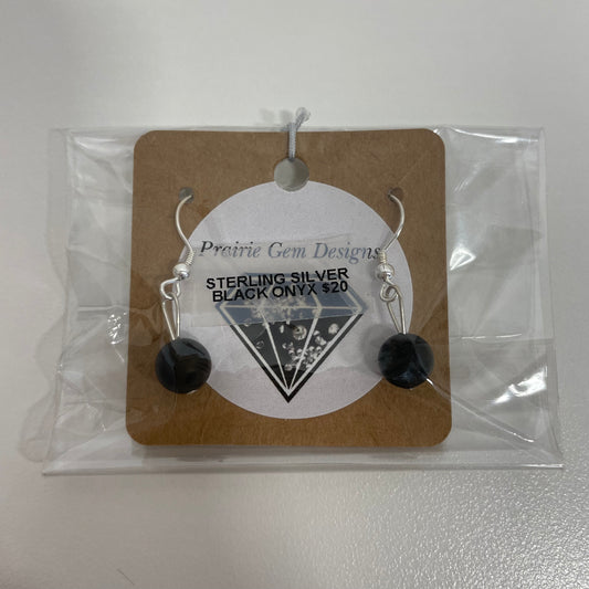Gemstone Earrings - Black Onyx