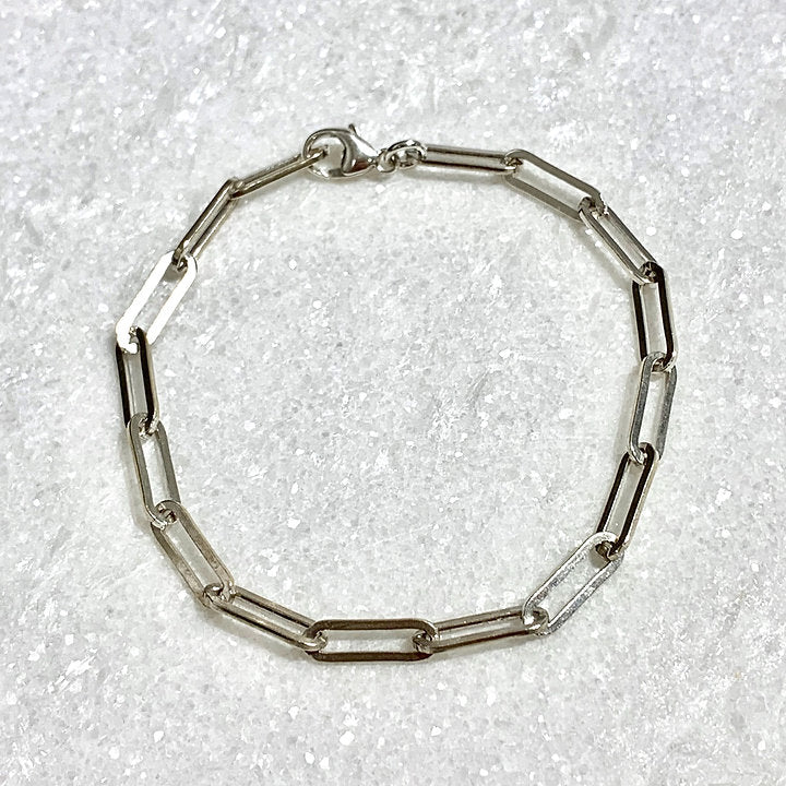 B374-SS Paperclip Chain Bracelet - 1